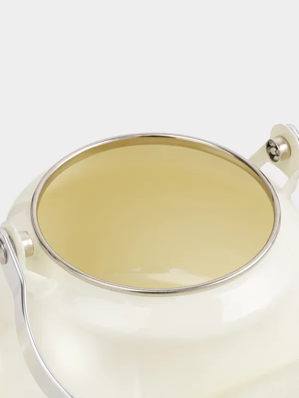 Чайник, 1,2 л, сталь эмалированная, молочный, Enamel, image-5