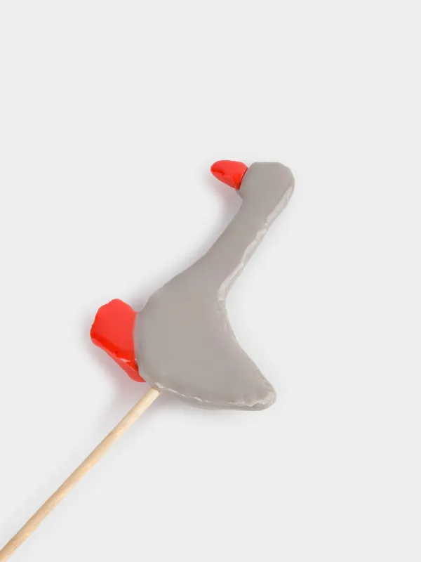 Леденец, 40 гр, на палочке, серый, Гусь, Goose, image-2