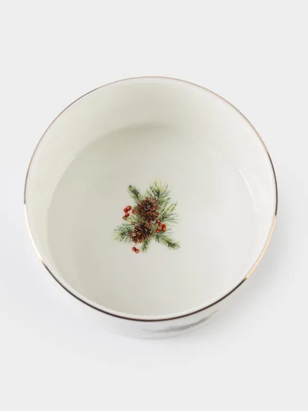 Подставка под шампанское, 12 см, фарфор F, белая, Лошадка с бантом, Christmas miracle classic, image-1