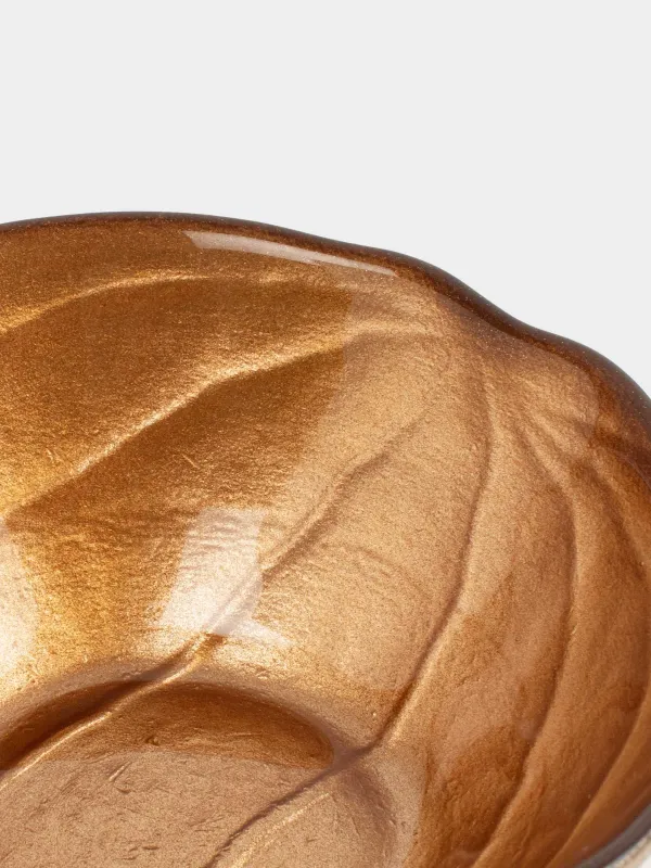 Пиала, 13х5 см, стекло, янтарно-зеленая, Тыква, Pumpkin, image-2