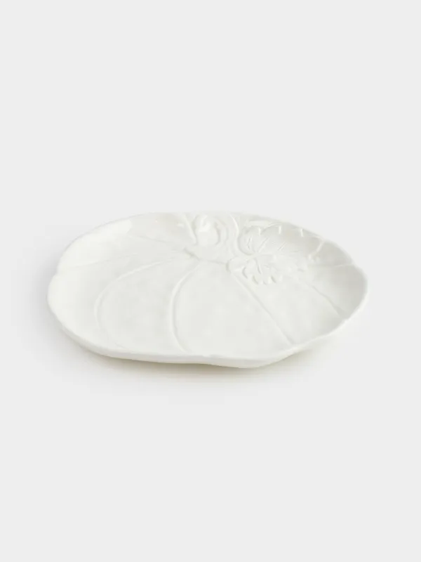 Блюдо, 26 см, керамика, молочное, Тыква с листом, Golden glow, image-1