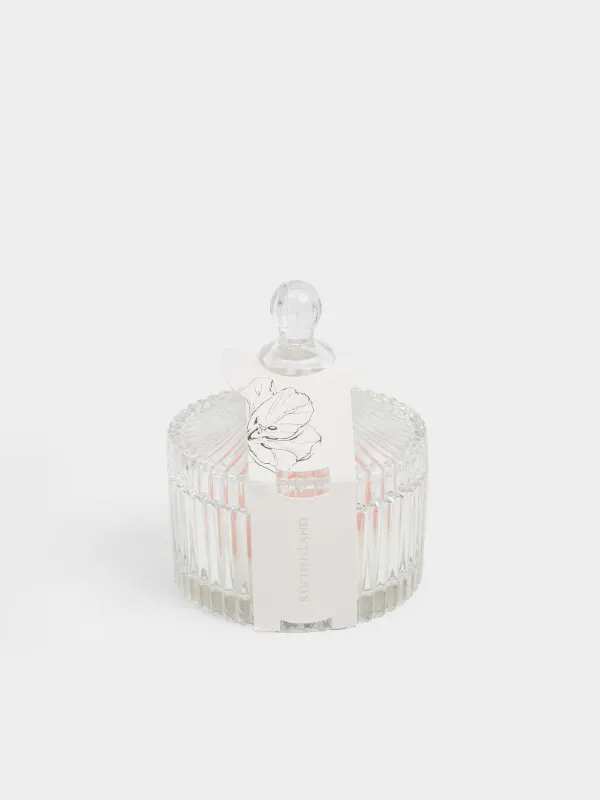 Свеча ароматическая, 11x5 см, в подсвечнике, с крышкой, стекло, Lychee Blossom, Тюльпаны, Rose, image-4