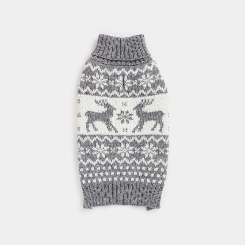Свитер для животных,  акрил, серо-белый, Рождественский узор, Fashion pet, image-0