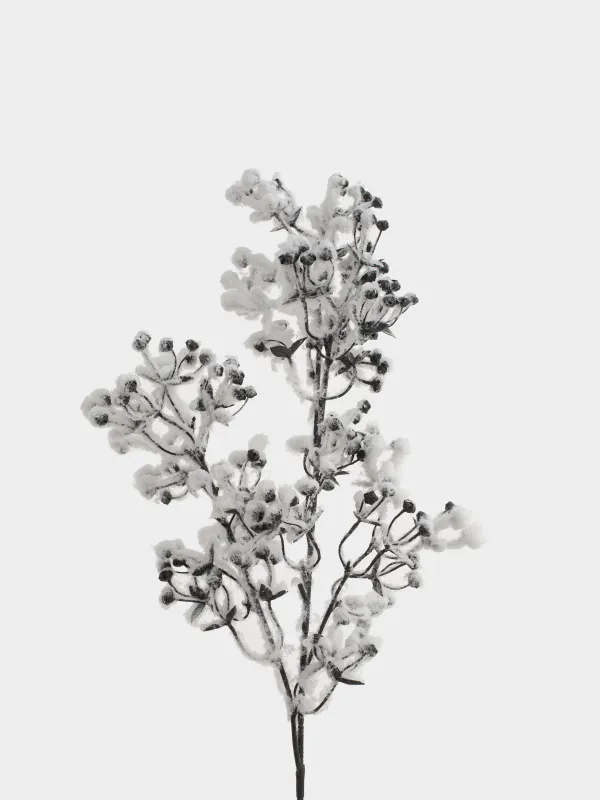 Ветка декоративная, 72 см, Снежные ягоды, White berry, image-1