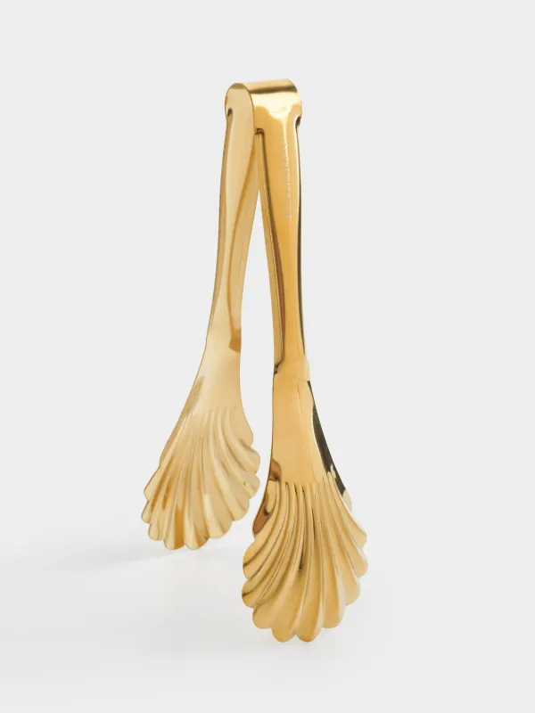 Щипцы кухонные, 23 см, сталь, золотистые, Ракушки, Classic gold, image-0