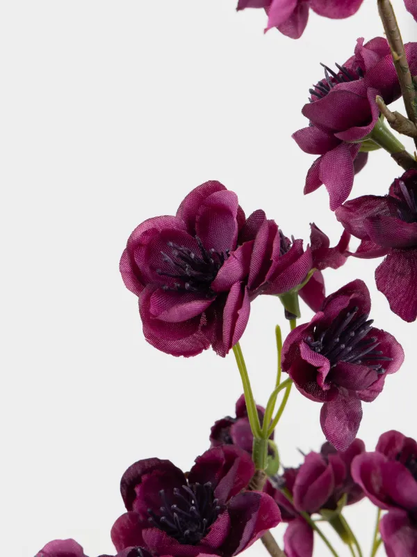 Ветка декоративная, 82 см, пластик/полиэстер, Бордовая сакура, Flower garden, image-3