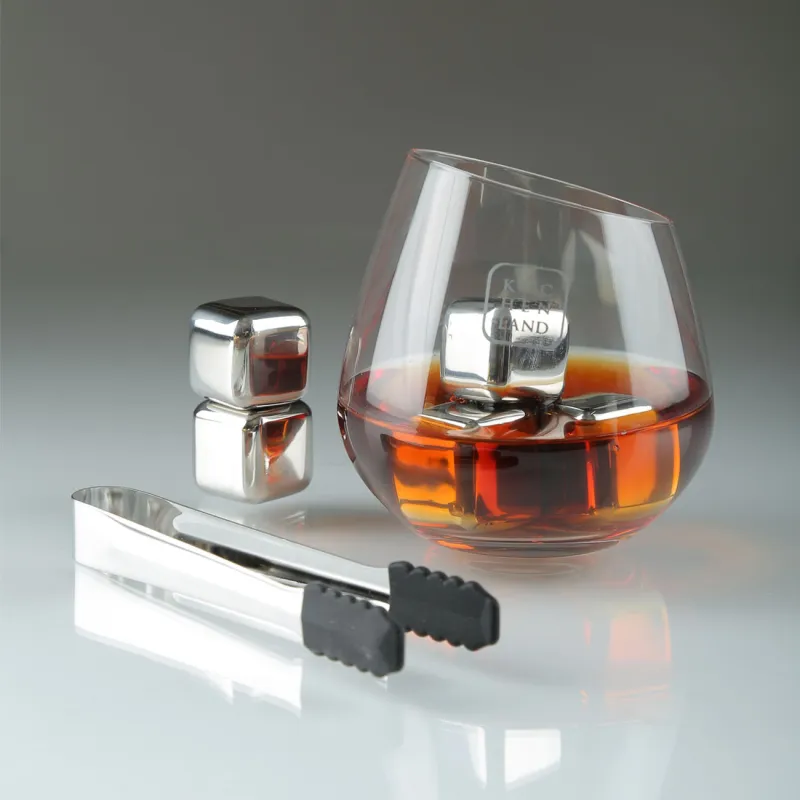 Набор кубиков для охлаждения напитков, 8 пр, с щипцами, сталь, BAR, image-1