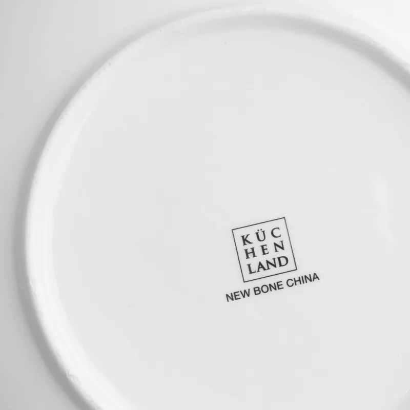 Тарелка закусочная, детская, 19 см, фарфор N, бело-розовая, Крольчиха на качелях, Ideas life, image-3