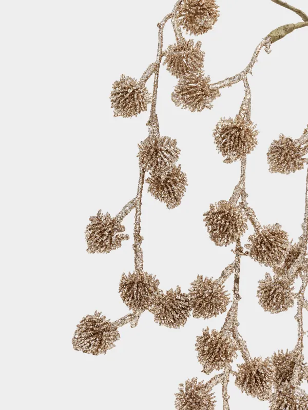 Ветка декоративная, 60 см, Золотистые шишки, Sparkle decor, image-3