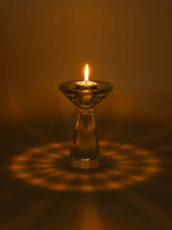 Подсвечник, 15 см, для цилиндрической/тонкой свечи, Lux crystal, image-5