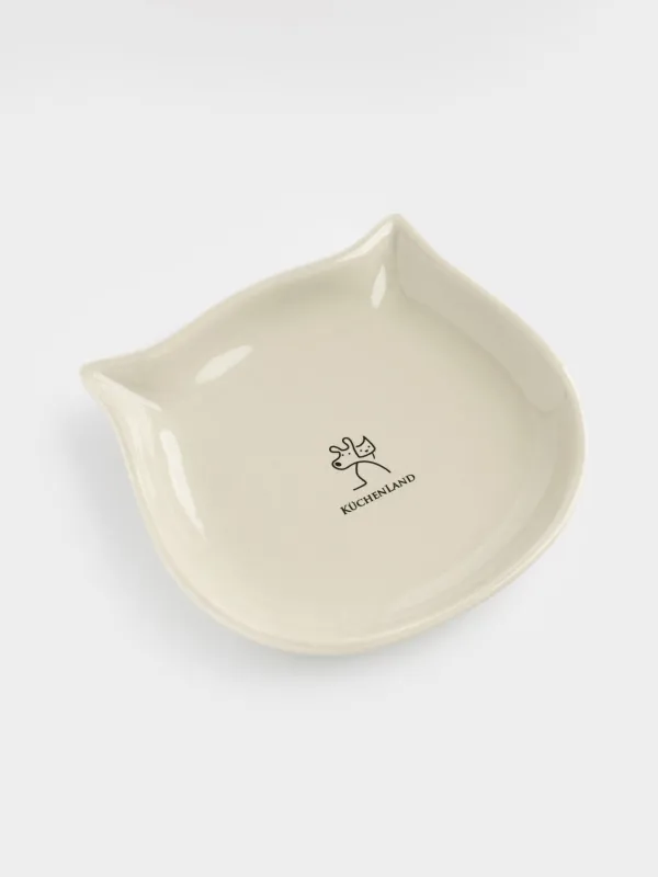 Миска для животных, 14х13 см, 100 мл, плоская, керамика D, серая, Кот, Whiskers, image-3