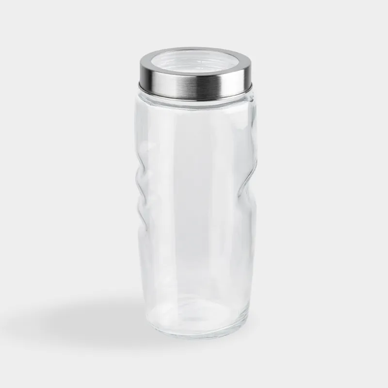 Банка для сыпучих продуктов, 1,1 л, стекло/пластик, Comfort