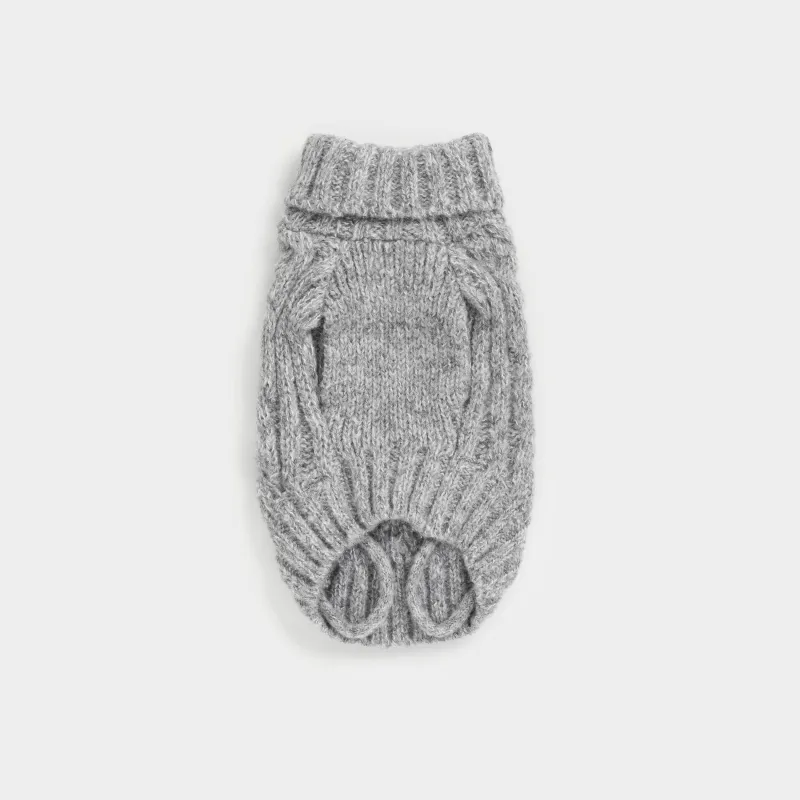 Свитер для животных,  с держателями для лап, полиэстер, серый, Косы, Fashion pet, image-4