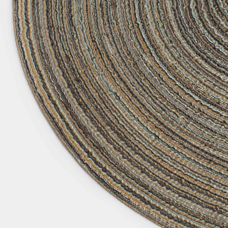 Салфетка под приборы, 30x45 см, полиэстер, овальная, серо-коричневая, Rotary, image-3