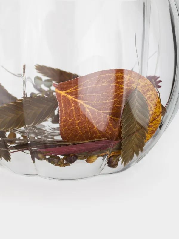 Кружка, 310 мл, стекло Б, с сухоцветами и листьями внутри, Air decor, image-3