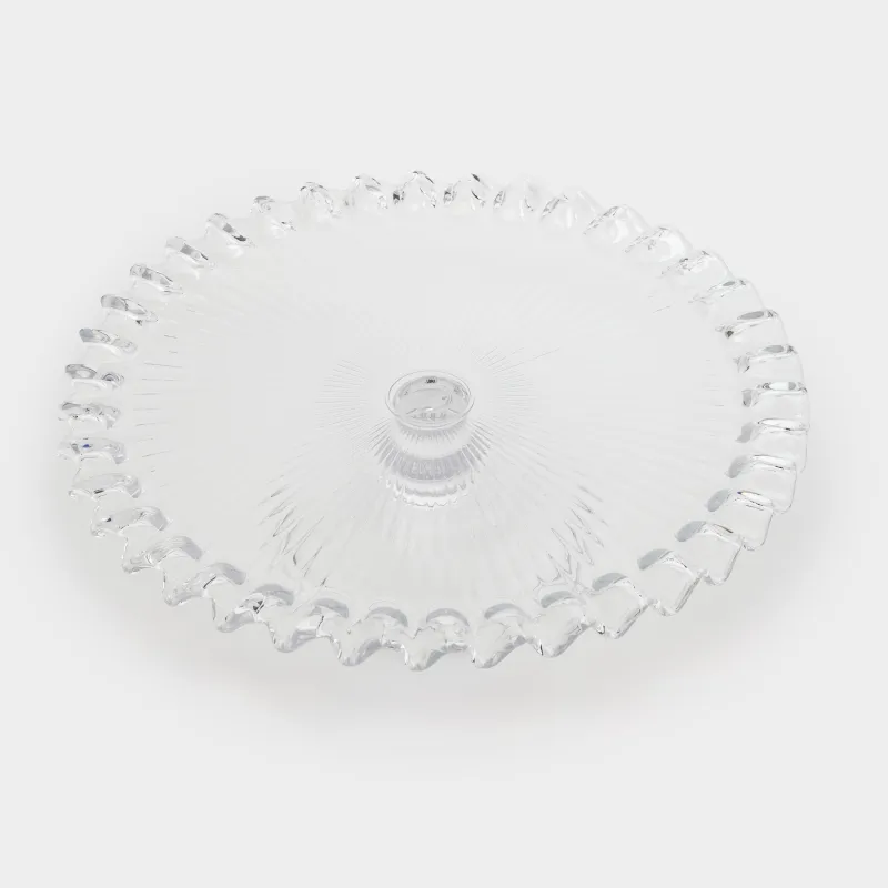 Блюдо на ножке, 24х7 см, круглое, стекло, Selene, image-1