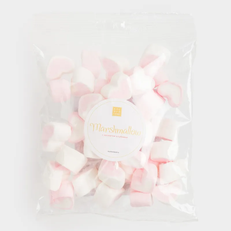 Маршмеллоу, 70 гр, фигурное, Клубника, Сердечки, Sweet life