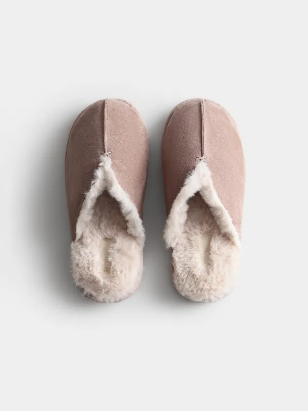Тапочки из искусственной замши с меховой стелькой Suede, image-1