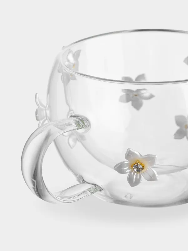 Кружка, 270 мл, стекло Б/пластик, Цветы, Air decor, image-2