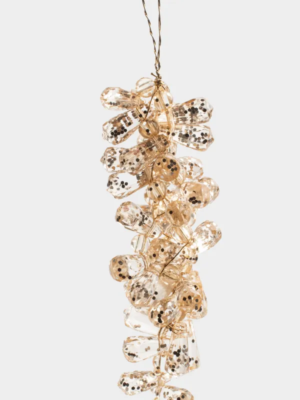 Игрушка елочная, 20 см, акрил, шампань, Сосулька, Figure sparkle, image-1