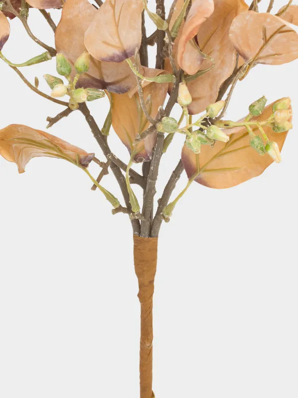 Ветка декоративная, 55 см, Листья с шишками, Autumn fusion, image-4