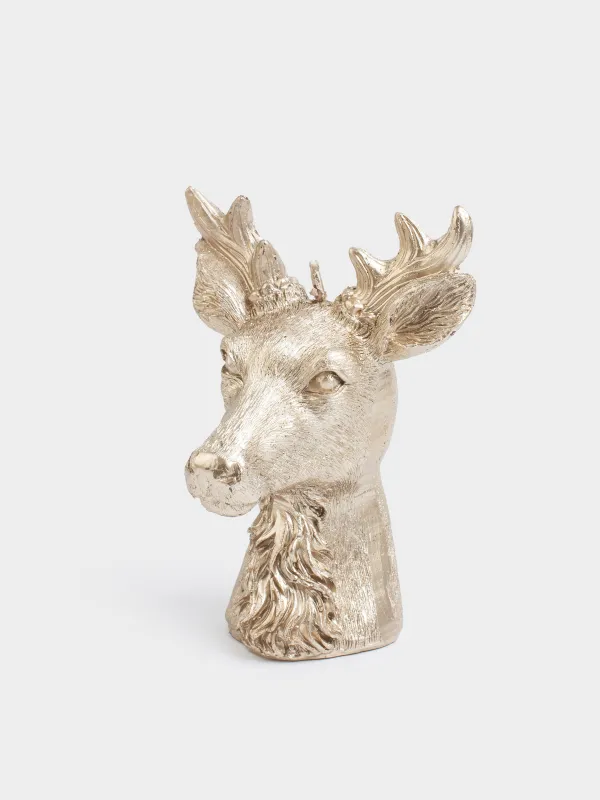 Свеча, 9х12 см, золотистая, Олень, Deer candle, image-0
