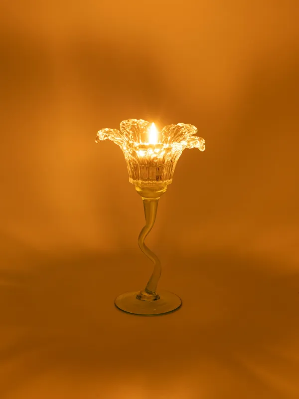 Подсвечник, 21 см, для чайной/тонкой свечи, Цветок, Fleur color, image-6