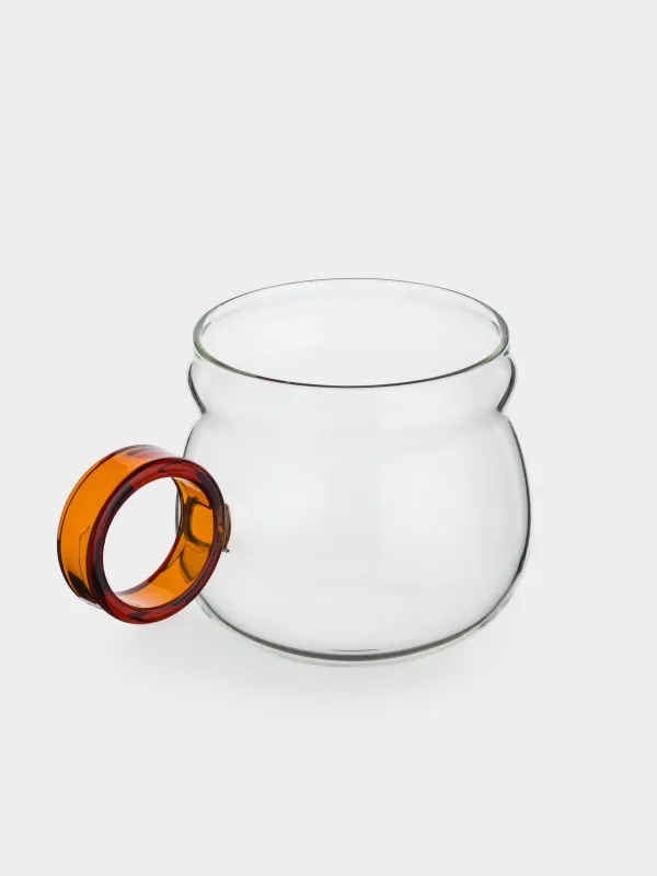 Кружка, 310 мл, 2 шт, стекло Б, коричневая ручка, Vesen, image-1