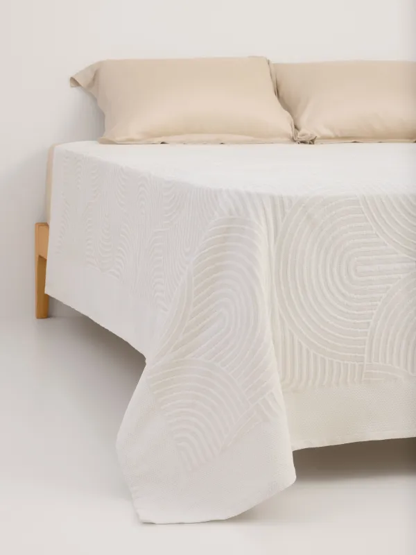 Покрывало, 220х240 см, полиэстер/хлопок, песочно-бежевое, Арка, Arch, image-0