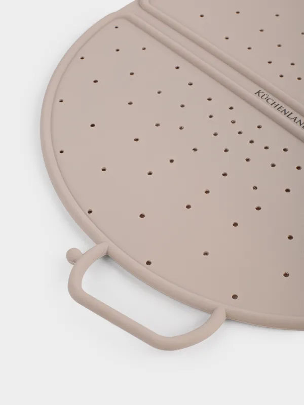 Крышка-рассекатель для сковород, 31 см, складная, силикон, серо-коричневая, Soft kitchen, image-2