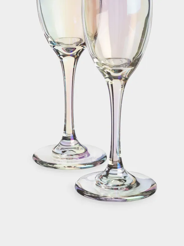 Бокал для шампанского, 180 мл, 2 шт, стекло, перламутр, Floyd polar, image-3