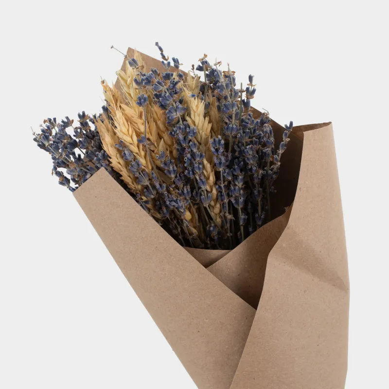 Букет декоративный, 35 см, сухоцветы, Лаванда и пшеница, Dried flower, image-1
