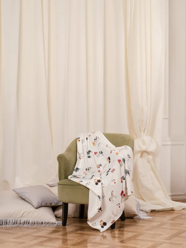 Плед, 90х120 см, детский, фланель, молочный, Ферма, Flannel, image-5