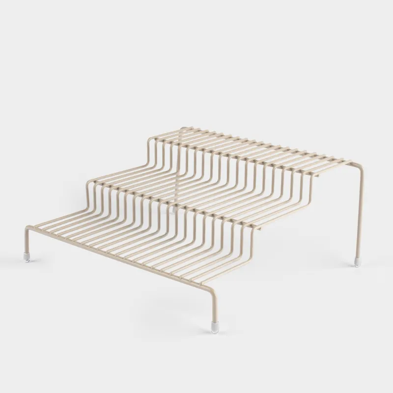 Полка-органайзер для шкафа, 26х25 см, 3 уровня, металл, бежевая, Beige style