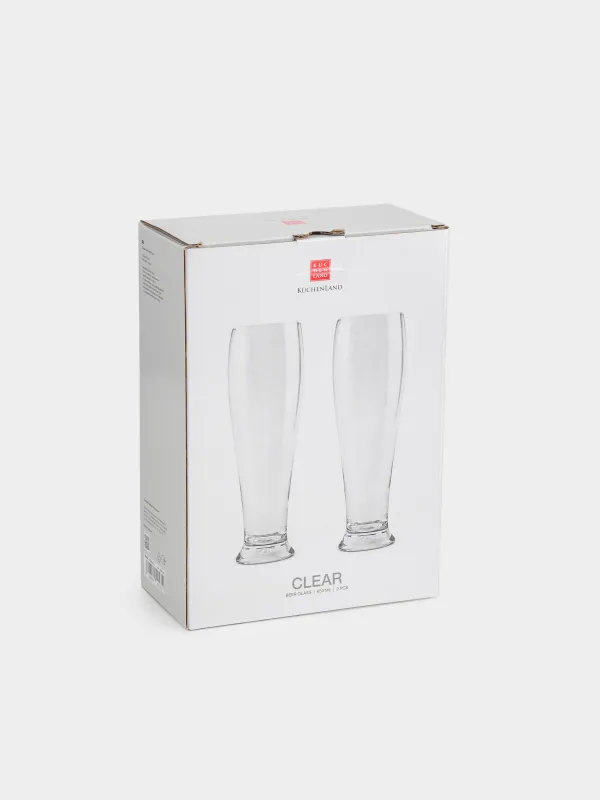 Стакан для пива, 650 мл, 2 шт, Clear, image-4