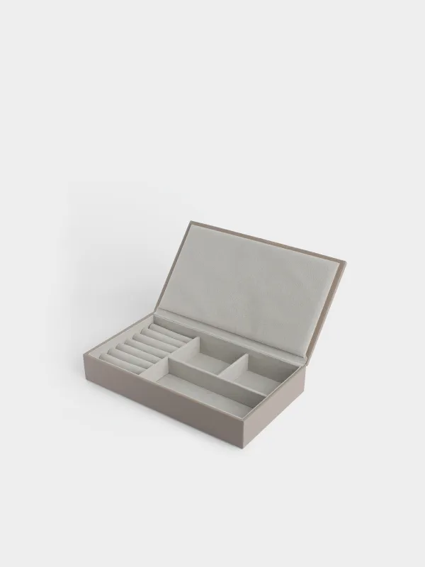 Шкатулка для украшений, 26х15 см, с кисточкой, искусственная кожа/МДФ, бежевая, Premiere one, image-4