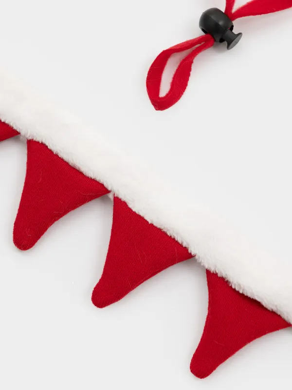 Набор карнавальный для животных, 2 пр, ошейник/колпак, полиэстер, красный, Санта, Christmas pet, image-2