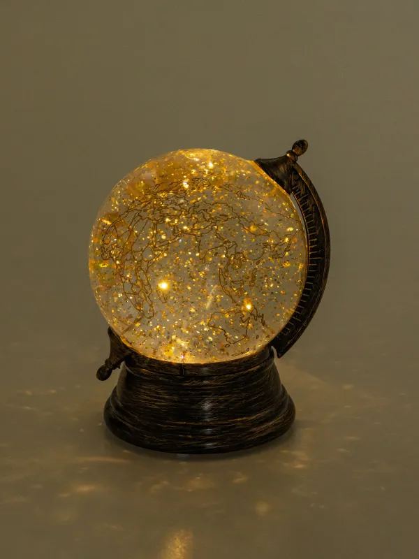 Снежный фонарь, 14x16 см, с подсветкой, пластик, бронзовый, Глобус, Bronze style, image-6