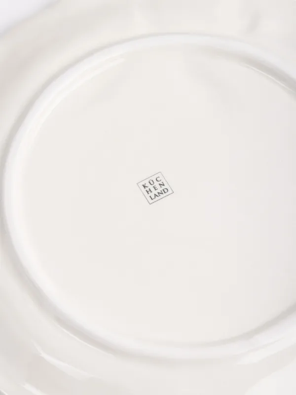 Блюдо, 24 см, керамика D, молочно-бежевая, Цветы, Bloomer, image-4