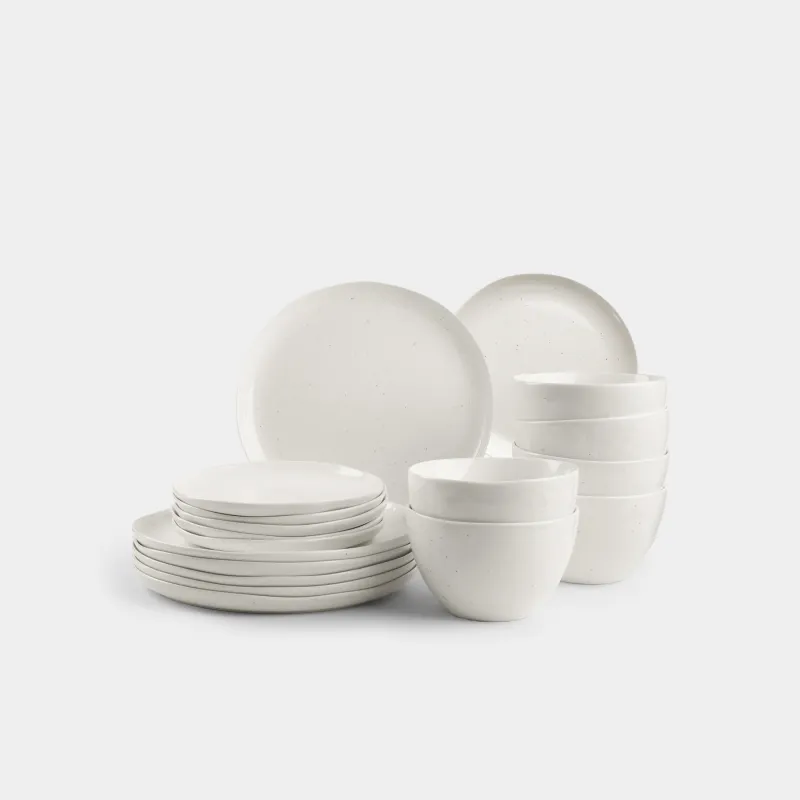 Сервиз обеденный, 6 перс, 18 пр, фарфор N, молочный, Точки, Boho