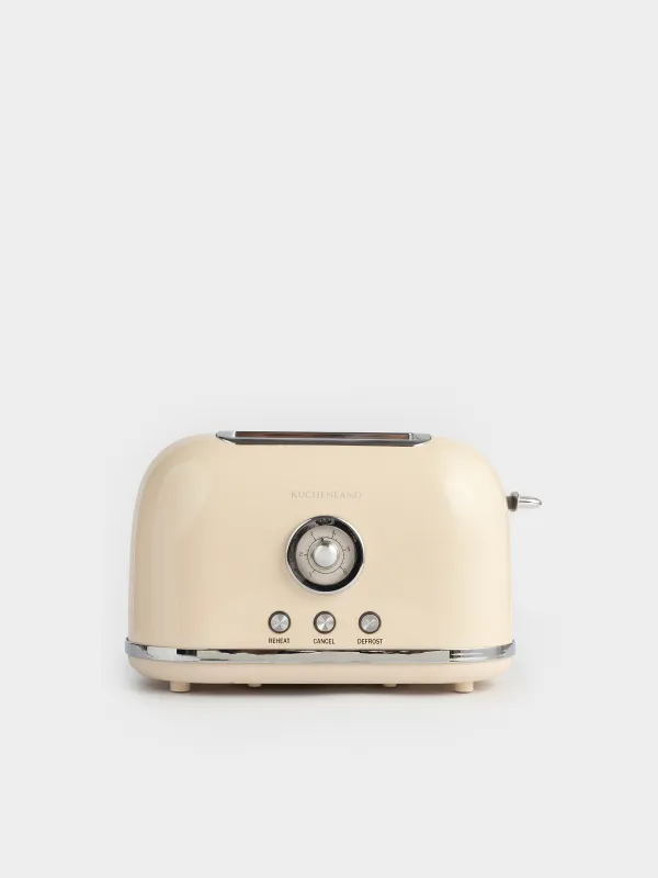 Тостер электрический, 685-815 Вт, 6 режимов, металл/пластик, бежевый, Vintage kitchen, image-1
