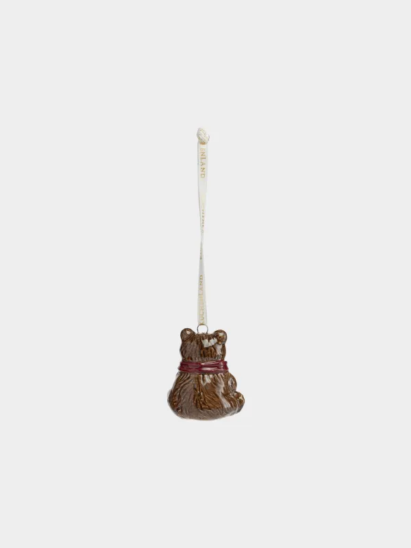 Игрушка елочная, 5 см, Мишка в шарфе, Figure christmas, image-1