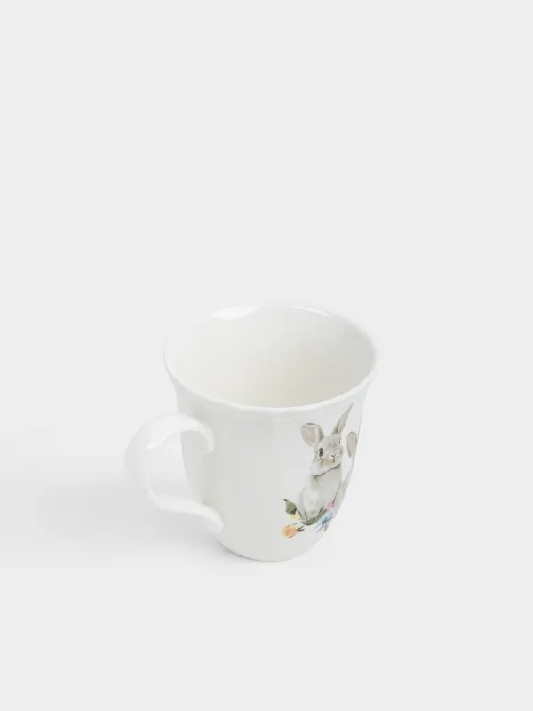 Кружка, 400 мл, фарфор N, белая, Кролики, Rabbit Easter, image-1