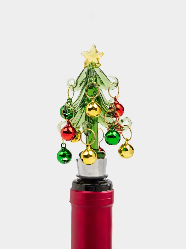 Пробка для винной бутылки, 13 см, металл/стекло, Christmas traditions, image-4