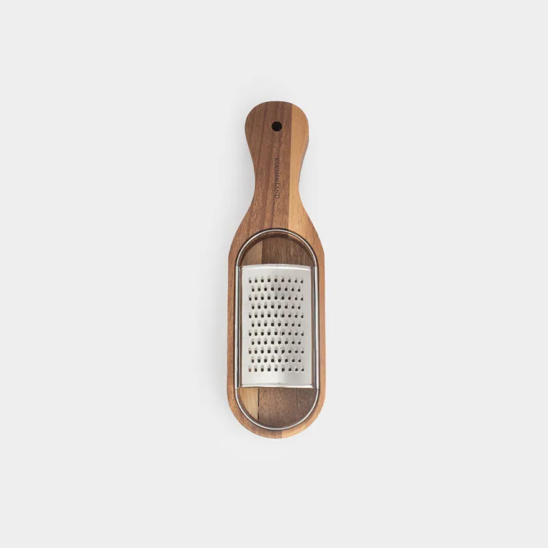 Терка, 24х7 см, с контейнером, с ручкой, сталь/дерево, Noble tree