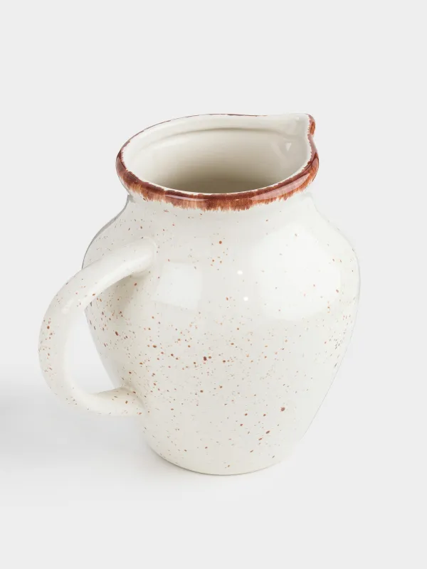Кувшин, 1,4 л, керамика, бежевый, в крапинку, Speckled, image-1