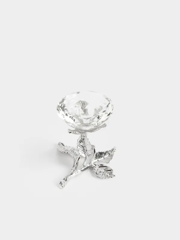 Подсвечник, 9 см, для чайной/тонкой свечи, Цветок, Diamond, image-3