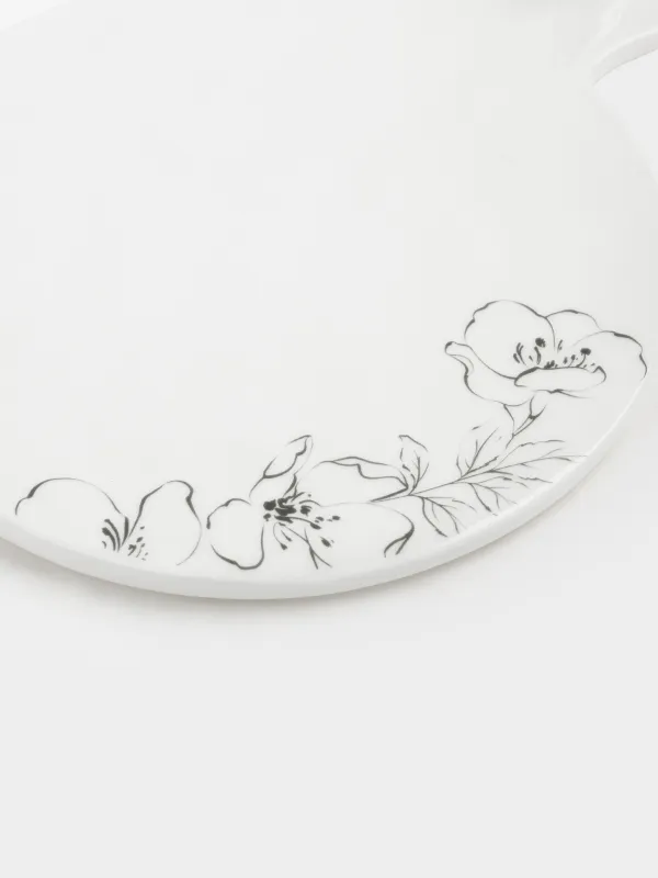 Подставка под горячее, 23х18 см, с ручкой, керамика/пробка, белая, Птичка, Paradise garden, image-3