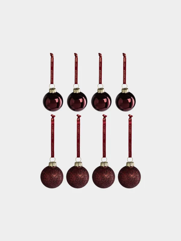 Игрушка елочная, 4 см, 8 шт, Шар, Ball sparkle, image-0