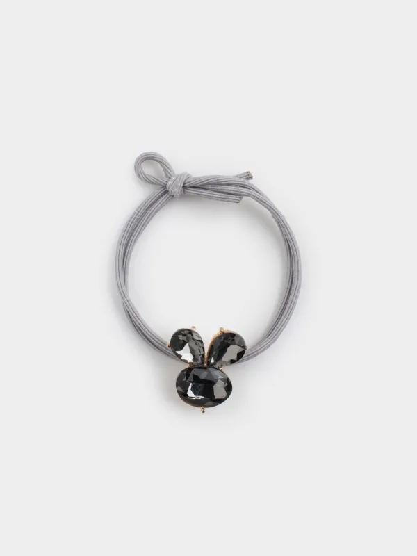 Резинка для волос, 4 см, 2 шт, полиэстер/пластик, черная, Зайки, Gracile, image-3